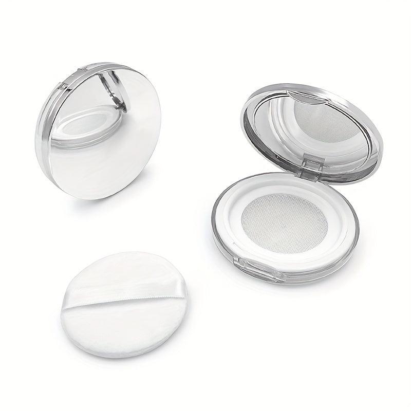 Round Makeup Sponge Mini Containers Powder Puff Storage Box With Mirror