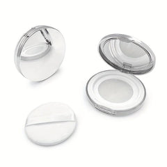 Round Makeup Sponge Mini Containers Powder Puff Storage Box With Mirror