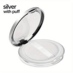 Round Makeup Sponge Mini Containers Powder Puff Storage Box With Mirror