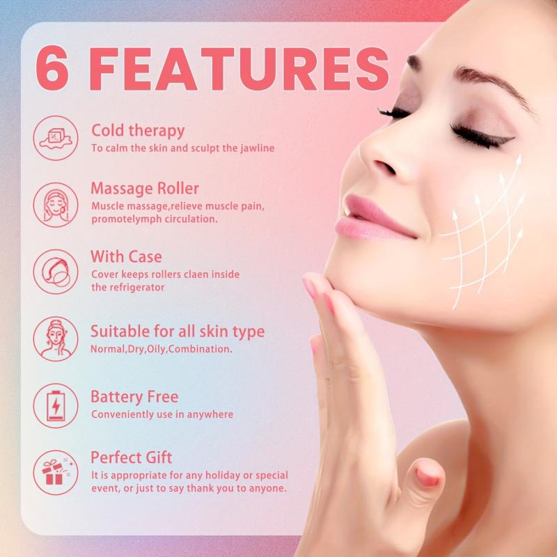 Face Massage Ice Roller for Skin Care & Puffiness Reduction