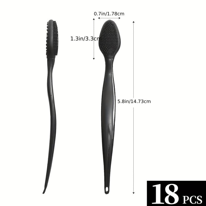 18pcs Silicone Lip Scrub Brush Double Sided Lip Face Exfoliating Scrubber