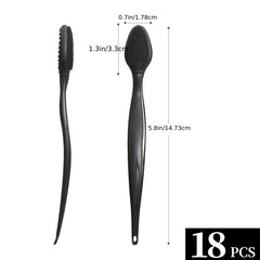 18pcs Silicone Lip Scrub Brush Double Sided Lip Face Exfoliating Scrubber