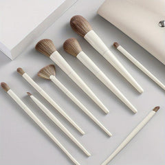 10 Soft Loose Powder Makeup Brush Set With Bag Beauty Tool