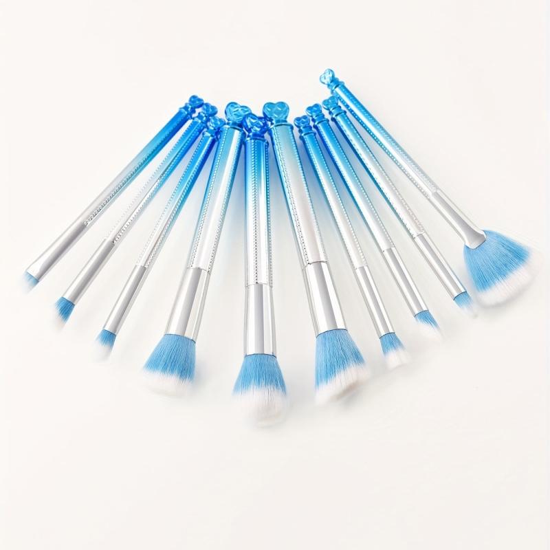 10pcs Gradient Brushes Set for Makeup Foundation Blush Concealer Eye Shadows