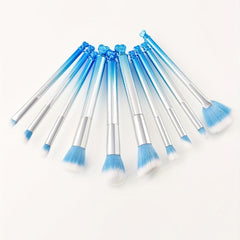 10pcs Gradient Brushes Set for Makeup Foundation Blush Concealer Eye Shadows