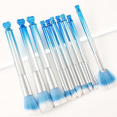 10pcs Gradient Brushes Set for Makeup Foundation Blush Concealer Eye Shadows