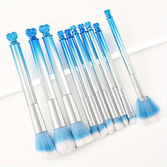 10pcs Gradient Brushes Set for Makeup Foundation Blush Concealer Eye Shadows