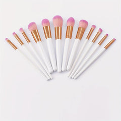 12Pcs Beauty Brush Set with Safe Tube, Makeup Tools for Women