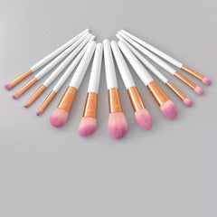 12Pcs Beauty Brush Set with Safe Tube, Makeup Tools for Women