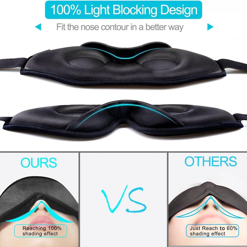Yoga Eye Sleep Mask 3D Contoured Blackout Eye Shades Blindfold