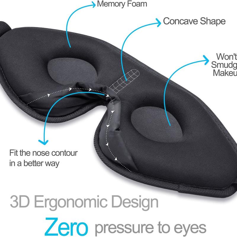 Yoga Eye Sleep Mask 3D Contoured Blackout Eye Shades Blindfold