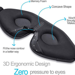 Yoga Eye Sleep Mask 3D Contoured Blackout Eye Shades Blindfold