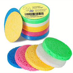 50pcs Compressed Facial Sponges 100% Natural Spa Sponges