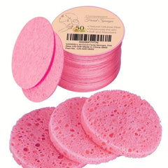 50pcs Compressed Facial Sponges 100% Natural Spa Sponges