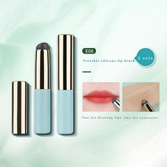 2pcs Silicone Lipstick Brush For Concealer Lips Portable Finger Type Lip Brush