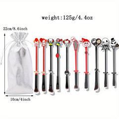 10pcs Halloween Makeup Brush Set Jack Joker Role Playing Holiday Decorations