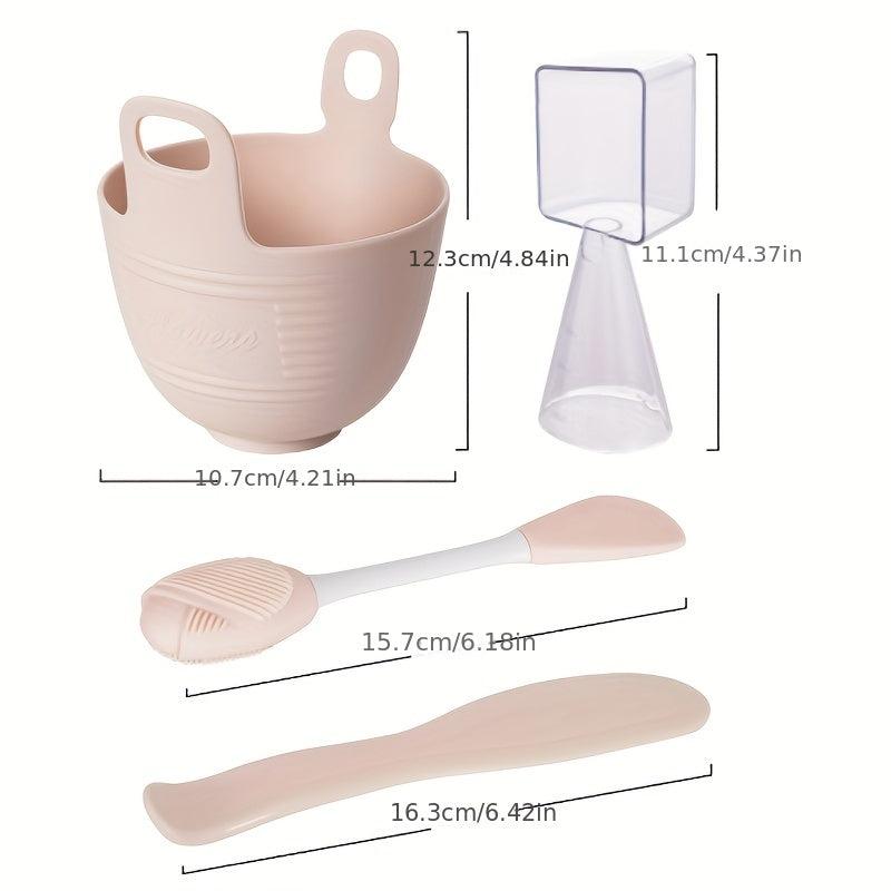 4pcs Facial Sheet Mixing Bowl Set Cream Measuring Spoons Skin Care Tools