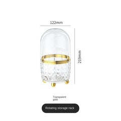 Dustproof Makeup Brush Holder with Smooth Rotation and Lid