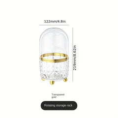 Dustproof Makeup Brush Holder with Smooth Rotation and Lid