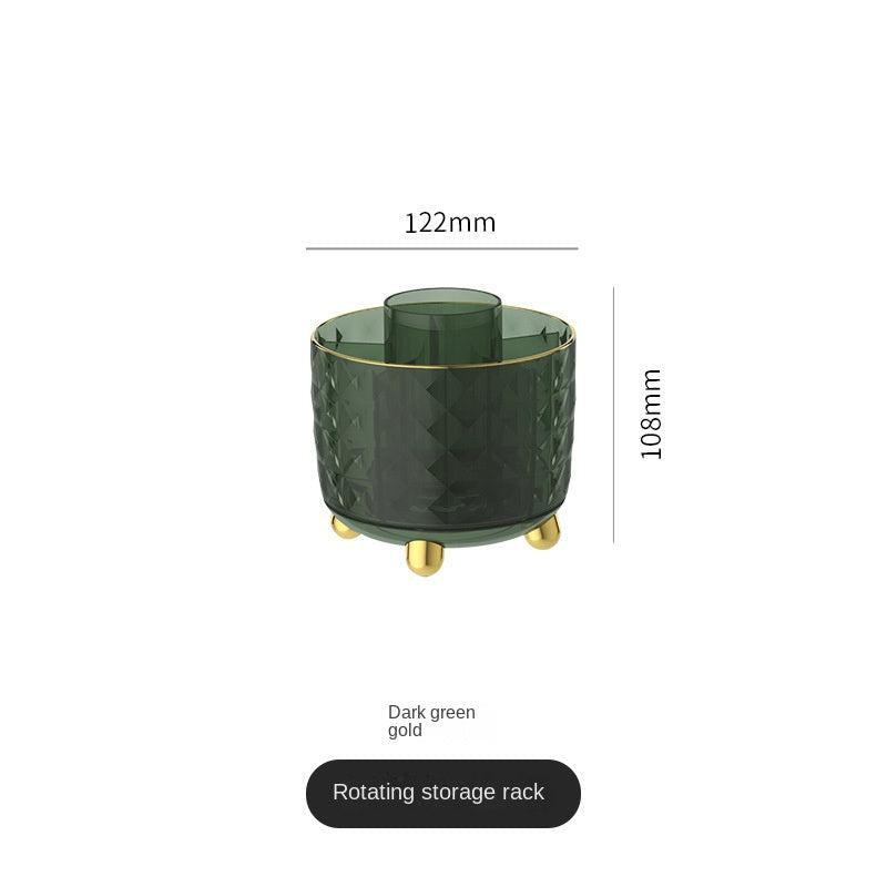 Dustproof Makeup Brush Holder with Smooth Rotation and Lid