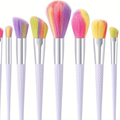 12Pcs Makeup Brushes Kit Synthetic Kabuki Face Powder Eyeshadow Blush Set