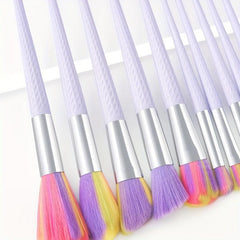 12Pcs Makeup Brushes Kit Synthetic Kabuki Face Powder Eyeshadow Blush Set