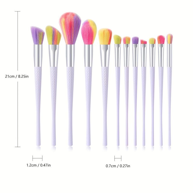 12Pcs Makeup Brushes Kit Synthetic Kabuki Face Powder Eyeshadow Blush Set