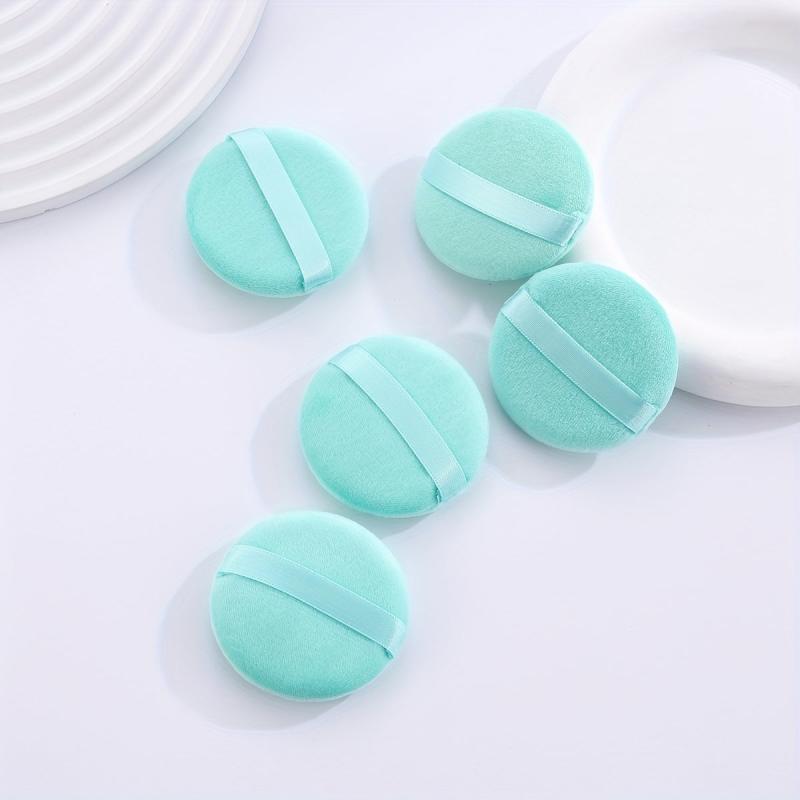 5pcs Round Powder Puff Dry & Wet Use Loose powder puff Makeup Sponge