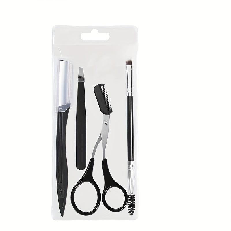4pcs Eyebrow Grooming Kit Stainless Steel Set