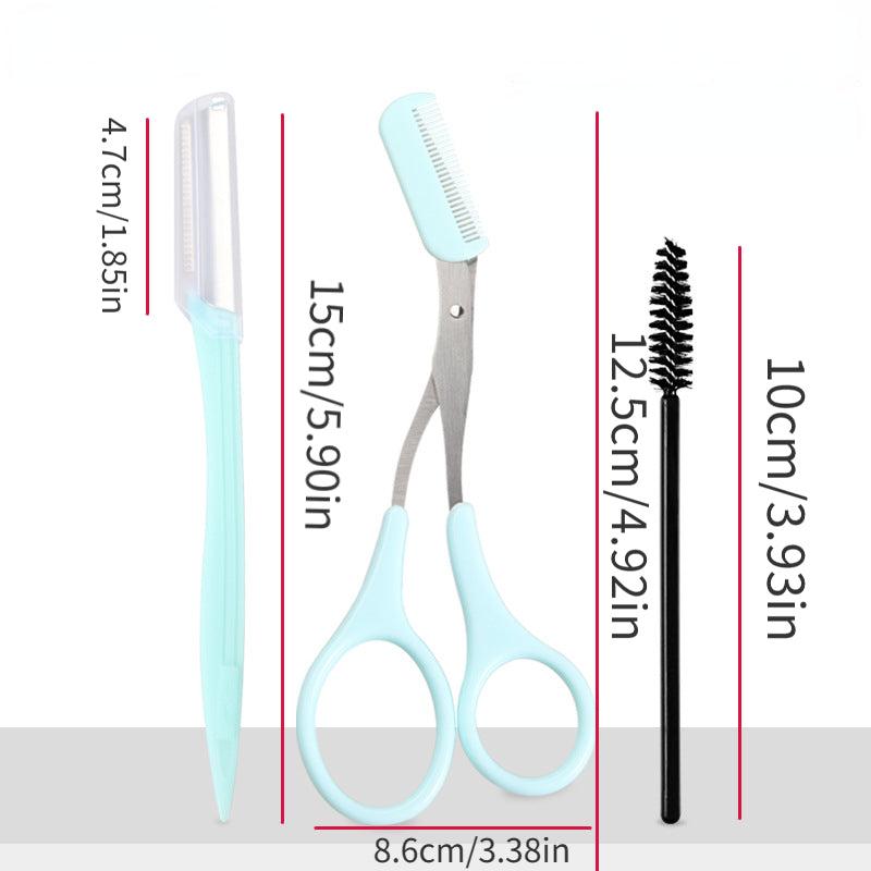 4pcs Eyebrow Grooming Kit Stainless Steel Set
