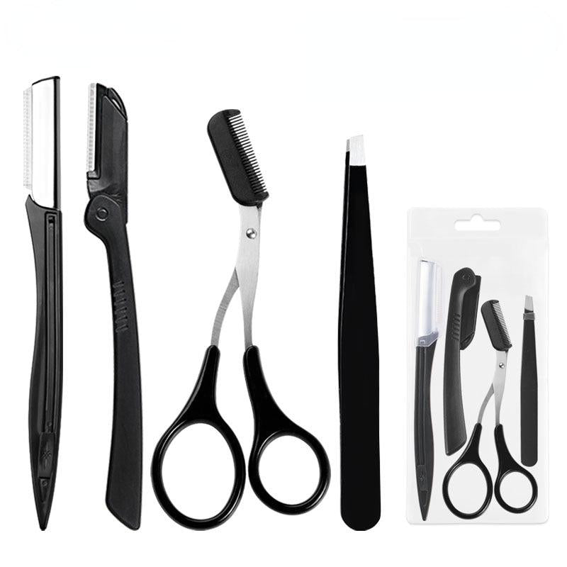 4pcs Eyebrow Grooming Kit Stainless Steel Set