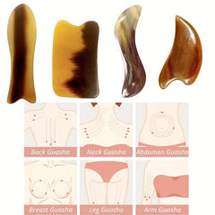 4pcs Guasha Board Deep Tissue Massage Care Gua Sha Scraping Massage Tools
