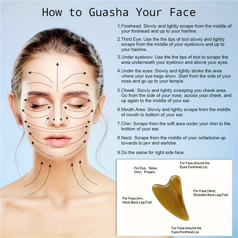 4pcs Guasha Board Deep Tissue Massage Care Gua Sha Scraping Massage Tools