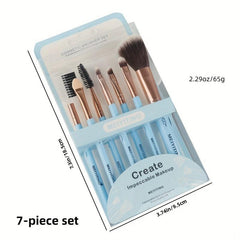 7pcs Soft Makeup Brush Set For Eyeshadow & Foundation with Case