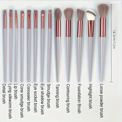 13Pcs Makeup Brush Set With Sponge, Blush, Eye Shadow, Foundation Brush