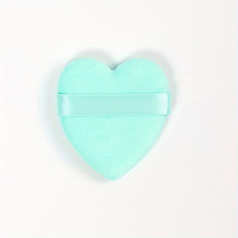 Heart Shape Velvet Powder Brush With Strap Soft Plush Face Makeup Puff