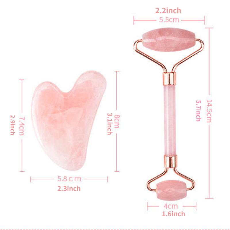 Rose Quartz Gua Sha Facial Tool Crystal Self Care Women Skincare