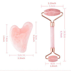 Rose Quartz Gua Sha Facial Tool Crystal Self Care Women Skincare