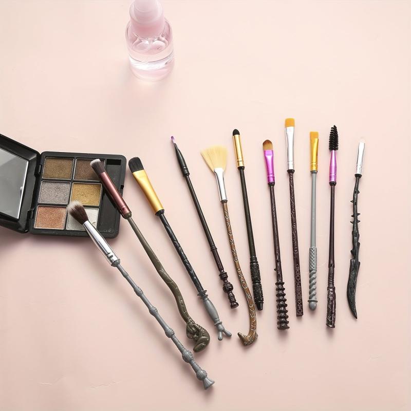 11PCS Wizard Wand Makeup Brushes Set Halloween Party Gift For Women