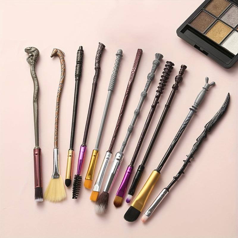 11PCS Wizard Wand Makeup Brushes Set Halloween Party Gift For Women