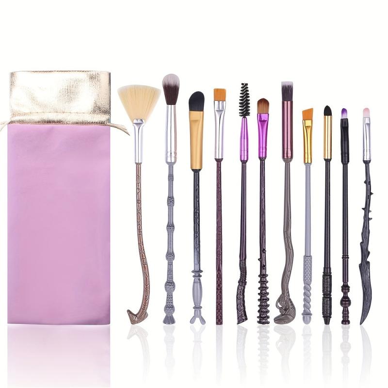 11PCS Wizard Wand Makeup Brushes Set Halloween Party Gift For Women