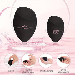 3pcs Olive Water Drop Shape Powder Puff Makeup Sponge