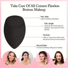 3pcs Olive Water Drop Shape Powder Puff Makeup Sponge