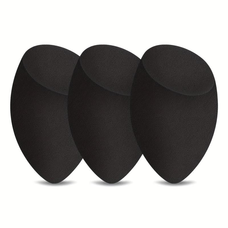 3pcs Olive Water Drop Shape Powder Puff Makeup Sponge