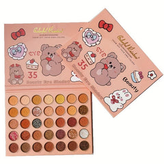 35-Color Eyeshadow Palette Brown Yellow Pigment
