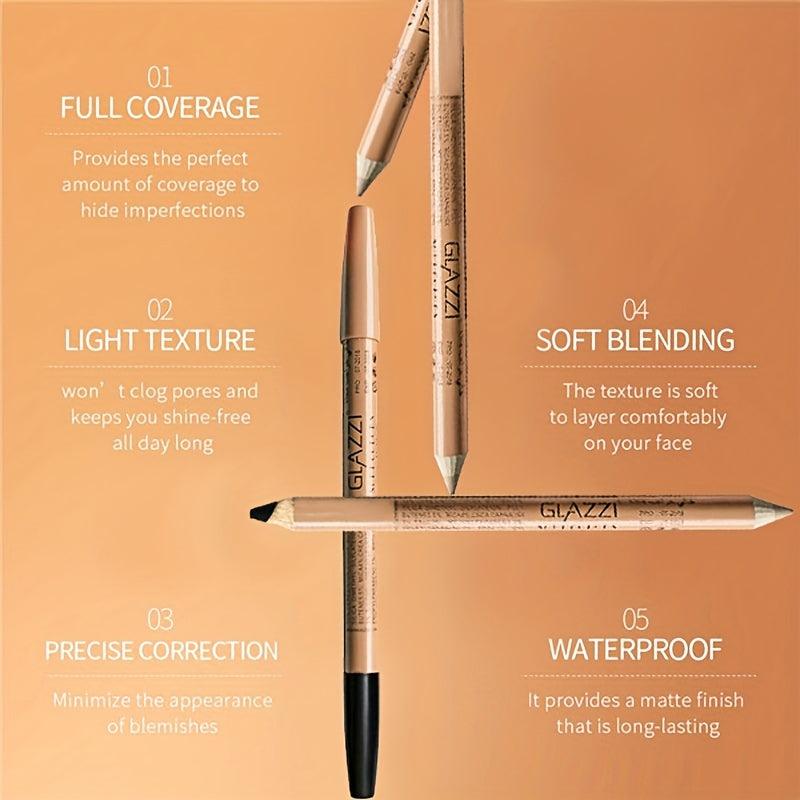 Dual Head Eyeliner Eyebrow Pen Smudge Proof Beige Concealer Pen