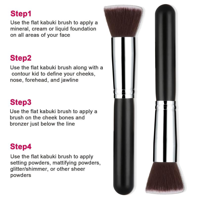 3pcs Powder Makeup Brush for Setting Powder Bronzer & Blush