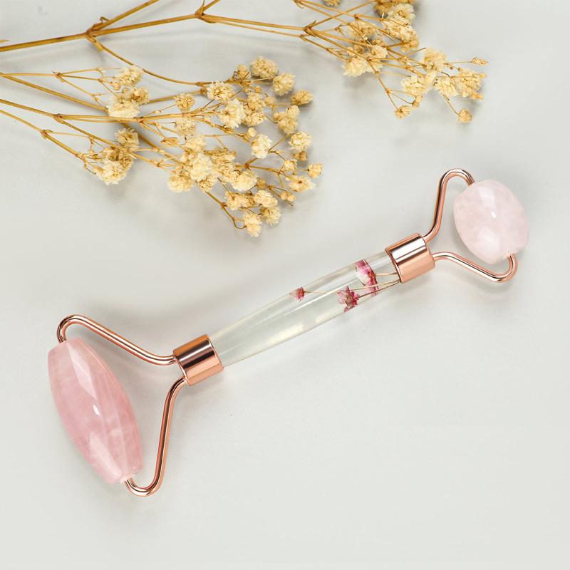 Rose Quartz Facial Jade Roller for Smooth Skin