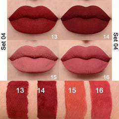 4 pcs Mini Smoke Pipe Lipstick Set for Women in Pink Rose and Mauve Shades