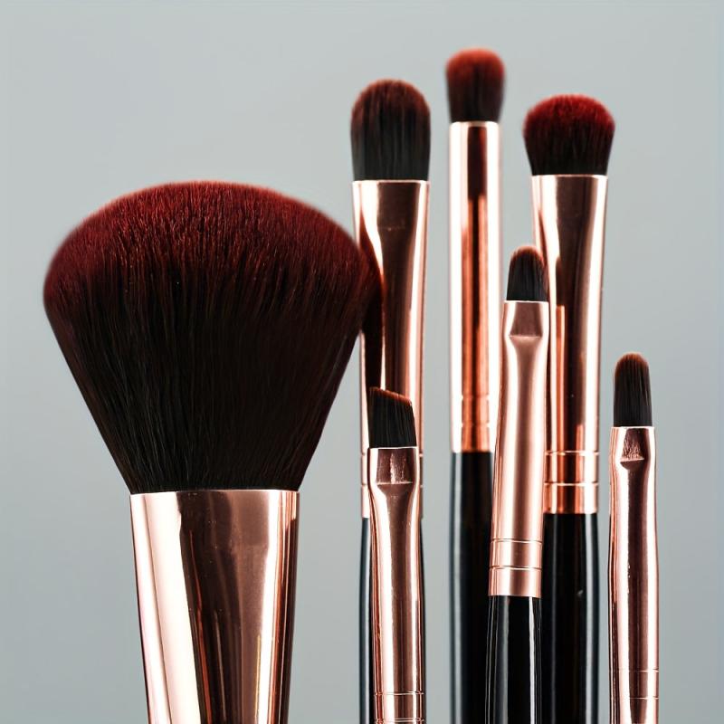7 Pcs Makeup Brushes Set With Bag For Powder Foundation Eyebrows Face Lip Brushe